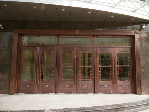玻璃铜门2